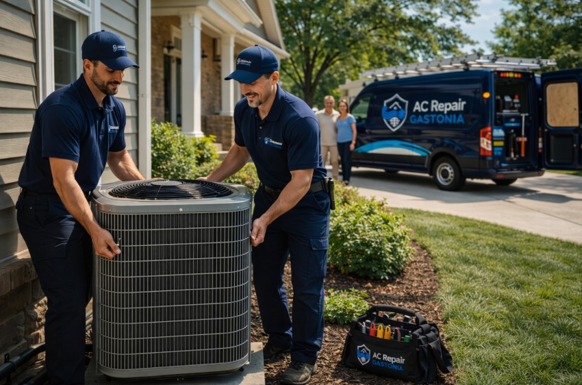  Expert doing the New High-Efficiency AC Unit Installation in Lowell NC